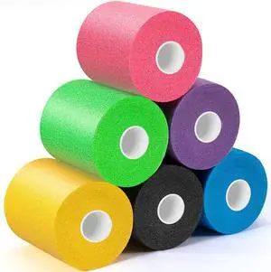 Upgraded 6 Pack Pre Wrap Athletic Tape, Multi Color Sports Prewrap | Prewrap for Hair, Soccer Pre Wrap Gymnastics Pre-Wrap Headbands Foam Underwrap - Pink, Black, Blue, Purple, Green, Yellow Upgraded 6 Pack Pre Wrap Athletic Tape, Multi Color Sports Prewrap | Prewrap for Hair, Soccer Pre Wrap Gymnastics Pre-Wrap Headbands Foam Underwrap - Pink, Black, Blue, Purple, Green, Yellow
