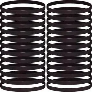 WILLBOND 24 Pcs Thin Elastic Sports Headbands Black Athletic Hair Bands | Skinny No Crease Soft Non Slip Sweatbands for Men Women Exercise, for Running Football Basketball Soccer Tennis Yoga Workout WILLBOND 24 Pcs Thin Elastic Sports Headbands Black Athletic Hair Bands | Skinny No Crease Soft Non Slip Sweatbands for Men Women Exercise, for Running Football Basketball Soccer Tennis Yoga Workout