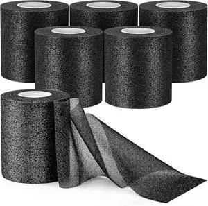 AYNAUHX Pre Wrap Prewrap Athletic Tape, 6 Pack Athletic Sports Wrap - Black | Black Athletic Pre-Wrap for Hair Headband Ankle Wrist, Soccer Gymnastics Football Boxing Wrap Foam Underwrap for Injuries AYNAUHX Pre Wrap Prewrap Athletic Tape, 6 Pack Athletic Sports Wrap - Black | Black Athletic Pre-Wrap for Hair Headband Ankle Wrist, Soccer Gymnastics Football Boxing Wrap Foam Underwrap for Injuries