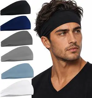 Headbands for Men 6PCS, Summer-Exclusive Lightweight Hair Men Head Bands | Sweatbands head bands for Men's hair, Soft Running Headband for Men, Non Slip Headband for Working Out, Travel, Cycling Headbands for Men 6PCS, Summer-Exclusive Lightweight Hair Men Head Bands | Sweatbands head bands for Men's hair, Soft Running Headband for Men, Non Slip Headband for Working Out, Travel, Cycling