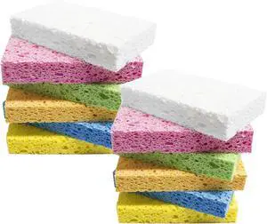 ARCLIBER 12 Pack Cellulose Scrub Sponges Non-Scratch Heavy Duty Kitchen | Cellulose, Pop-Up, Eco-Friendly, Heavy Duty, Non-Scratch, Kitchen, Bathroom, Multipurpose, Odor Resistant ARCLIBER 12 Pack Cellulose Scrub Sponges Non-Scratch Heavy Duty Kitchen | Cellulose, Pop-Up, Eco-Friendly, Heavy Duty, Non-Scratch, Kitchen, Bathroom, Multipurpose, Odor Resistant