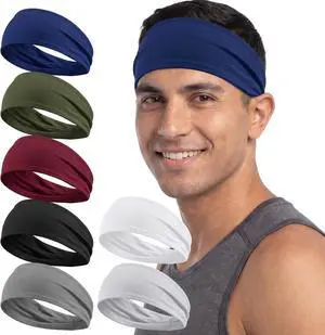 obeoby Headbands for Men, Soft Elastic Sports Sweatbands Hair Band obeoby Headbands for Men, Soft Elastic Sports Sweatbands Hair Band