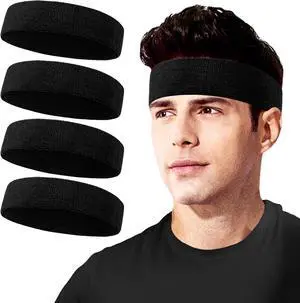 Sweatbands Sport Headbands for Men & Women, Sweat Head Bands Moisture Wicking Sport Headband Cotton Sweatbands for Basketball, Athletic Exercise, Running Sweatbands Sport Headbands for Men & Women, Sweat Head Bands Moisture Wicking Sport Headband Cotton Sweatbands for Basketball, Athletic Exercise, Running