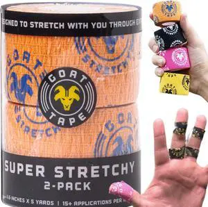 Goat Tape Super Stretchy Thumb Tape - Weightlifting Hook Grip Tape & WOD Tape for Cross Training, Gym Workout Tape, Athletic Finger Wrap - Flexes with Every Move - 15 Feet per Roll (Orange 2-Pack) Goat Tape Super Stretchy Thumb Tape - Weightlifting Hook Grip Tape & WOD Tape for Cross Training, Gym Workout Tape, Athletic Finger Wrap - Flexes with Every Move - 15 Feet per Roll (Orange 2-Pack)