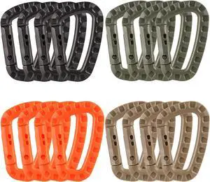 16 Pack Tactical Carabiners Keychain D Rings Spring Snap Gear Clip Utility Hooks Backpack Hanging Buckle Travelling for Camping 16 Pack Tactical Carabiners Keychain D Rings Spring Snap Gear Clip Utility Hooks Backpack Hanging Buckle Travelling for Camping
