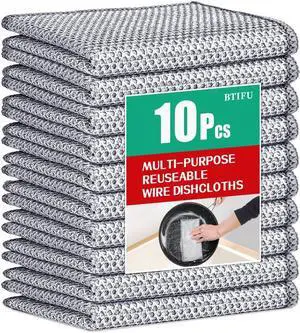 10pcs Multipurpose Non Scratch Wire Dishcloth, Wet and Dry Clening | Reusable Silver Mesh Dishcloth, Safely Scrubs Tough Dirt for cookware, Sinks, Dishes, Stove Top (7.87x7.87 Inch) 10pcs Multipurpose Non Scratch Wire Dishcloth, Wet and Dry Clening | Reusable Silver Mesh Dishcloth, Safely Scrubs Tough Dirt for cookware, Sinks, Dishes, Stove Top (7.87x7.87 Inch)