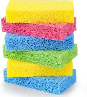 Temede Cellulose Sponges, Heavy Duty Kitchen Sponges, Non-Scratch, 6 Pack | Pop-Up Compressed Cellulose Dish Sponges, with a Durable and Firm Texture for Cookware, Bathroom and Household Cleaning Temede Cellulose Sponges, Heavy Duty Kitchen Sponges, Non-Scratch, 6 Pack | Pop-Up Compressed Cellulose Dish Sponges, with a Durable and Firm Texture for Cookware, Bathroom and Household Cleaning