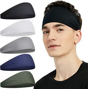 Pilamor Sports Headbands for Men 5 Pack,Sweatbands for Men Workout,Running | Moisture Wicking,Absorbing Sweat Headbands Stay in Place ,Hairbands for Women and Men Gym,Cycling,Football,Yoga Pilamor Sports Headbands for Men 5 Pack,Sweatbands for Men Workout,Running | Moisture Wicking,Absorbing Sweat Headbands Stay in Place ,Hairbands for Women and Men Gym,Cycling,Football,Yoga