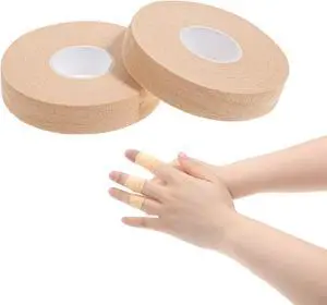 2 Rolls Finger Tape, Extra Strong Adhesive 0.6-Inch x 32-feet Athletic Tape for Fingers, Hands, & Toes, Rock Climbing Tape, Skin-Friendly Sports Tape for Outdoor Sports Climbing Football (Skin Color) 2 Rolls Finger Tape, Extra Strong Adhesive 0.6-Inch x 32-feet Athletic Tape for Fingers, Hands, & Toes, Rock Climbing Tape, Skin-Friendly Sports Tape for Outdoor Sports Climbing Football (Skin Color)