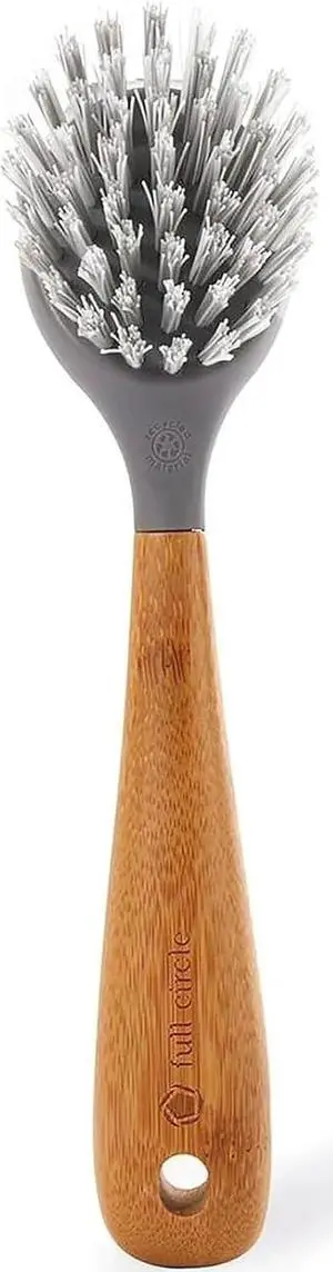 Full Circle Skillet Strong Cast Iron Bamboo Dish Brush and Scraper | Durable and sustainable, made with recycled plasticscrubs dishes, pots, pans & cast iron with ease. Full Circle Skillet Strong Cast Iron Bamboo Dish Brush and Scraper | Durable and sustainable, made with recycled plasticscrubs dishes, pots, pans & cast iron with ease.