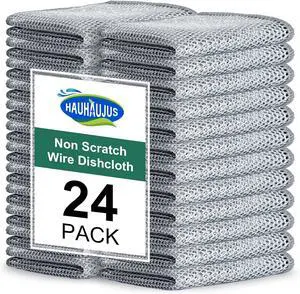 Cleaning Rags, Dish Scrubbers, Mesh Cleaning Cloths, 24 PCS (7.87X7.87) | Non-scratch, reusable, ample supply, cuts rust & grease, multipurpose Cleaning Rags, Dish Scrubbers, Mesh Cleaning Cloths, 24 PCS (7.87X7.87) | Non-scratch, reusable, ample supply, cuts rust & grease, multipurpose