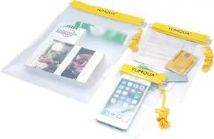 YUMQUA Waterproof Pouch Dry Bags Document Map Holder for Water Sport 3PACK | Clear Waterproof Bag, Screen touch Water Proof Water Tight Case Keep Phone/Tablet/Passport Dry for Kayaking Boating Fishing YUMQUA Waterproof Pouch Dry Bags Document Map Holder for Water Sport 3PACK | Clear Waterproof Bag, Screen touch Water Proof Water Tight Case Keep Phone/Tablet/Passport Dry for Kayaking Boating Fishing