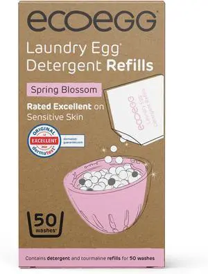 Ecoegg Laundry Egg Refill Pellets, 50 Loads, Spring Blossom, Sensitive Skin Laundry Detergent Ecoegg Laundry Egg Refill Pellets, 50 Loads, Spring Blossom, Sensitive Skin Laundry Detergent
