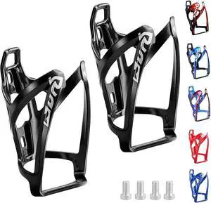 Suruid Bike Water Bottle Cage Ultra-Light Bicycle Bottle Holder Universal Bike Cup Holder Rack for Bicycle, Cycling, MTB, Road/Mountain Bikes 2 Pack - Black Suruid Bike Water Bottle Cage Ultra-Light Bicycle Bottle Holder Universal Bike Cup Holder Rack for Bicycle, Cycling, MTB, Road/Mountain Bikes 2 Pack - Black