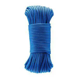 Amazon Basics 550 Type III Paracord, 7-Strand Core, High Strength for Hiking, Camping, Survival Gear, DIY Projects, Bracelets, Lanyards, Outdoor Utility, 5/32 in x 100 ft (4mm x 30m), Blue Amazon Basics 550 Type III Paracord, 7-Strand Core, High Strength for Hiking, Camping, Survival Gear, DIY Projects, Bracelets, Lanyards, Outdoor Utility, 5/32 in x 100 ft (4mm x 30m), Blue