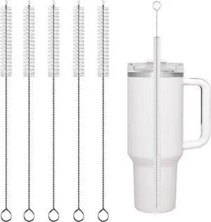 Straw Cleaner Brush Compatible with Stanley,5PCS,Extra Long | Reusable Bendable Stanless Steel Drinking Straws Cleaning Brush for for 40/30/20 oz Stanley Mug,Sippy Cup Straw Cleaner Brush Compatible with Stanley,5PCS,Extra Long | Reusable Bendable Stanless Steel Drinking Straws Cleaning Brush for for 40/30/20 oz Stanley Mug,Sippy Cup