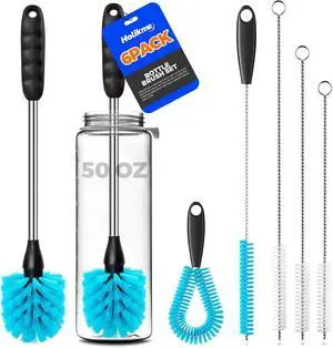 Holikme 6 Pack Bottle Brush 14.5" Long Handle Stainless Steel Brush,Blue | Bottle Cleaner Brush, Long-Handled 6-in-1 Stainless Steel Bottle Brushes for Water Bottle, Cups Straw Cleaner Brush Holikme 6 Pack Bottle Brush 14.5" Long Handle Stainless Steel Brush,Blue | Bottle Cleaner Brush, Long-Handled 6-in-1 Stainless Steel Bottle Brushes for Water Bottle, Cups Straw Cleaner Brush