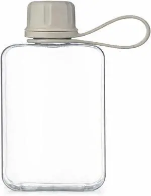 Flat Water Bottle Travel Flask Portable 8.2 oz BPA Free Tritan Square Small Water Bottles Leakproof Slim Water Bottle for Purse Travel Pocket Sports Fitness (Grey, 8.2 OZ) Flat Water Bottle Travel Flask Portable 8.2 oz BPA Free Tritan Square Small Water Bottles Leakproof Slim Water Bottle for Purse Travel Pocket Sports Fitness (Grey, 8.2 OZ)