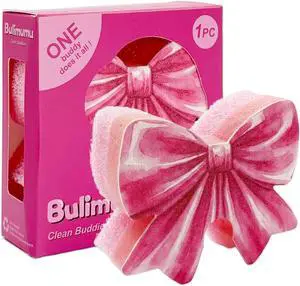 Bulimumu Pink Bow Kitchen Sponge, 3-Layer German Cellulose & Temperature Sensitive Scrubbie, Swedish Kitchen Dishcloths Material, Faucet Mountable Decorative Dish Scrubber, Coquette Preppy Bulimumu Pink Bow Kitchen Sponge, 3-Layer German Cellulose & Temperature Sensitive Scrubbie, Swedish Kitchen Dishcloths Material, Faucet Mountable Decorative Dish Scrubber, Coquette Preppy