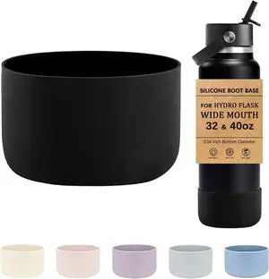 HEYSKAY Silicone Boot Base for Hydro Flask Wide Mouth 32-40oz Water Bottle | Anti-Slip Protective Boot Bottom for Hydroflask, Water Bottle Bottom Boot Accessories, with 3.54inch Diameter, BPA-Free HEYSKAY Silicone Boot Base for Hydro Flask Wide Mouth 32-40oz Water Bottle | Anti-Slip Protective Boot Bottom for Hydroflask, Water Bottle Bottom Boot Accessories, with 3.54inch Diameter, BPA-Free