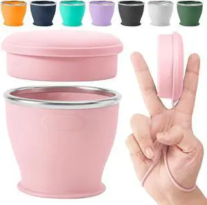 Collapsible Travel Cup, Foldable Water Cup with Lid, for Travel | BPA-Free Silicone Cups, Reusable Lightweight Drinking Cups for Camping, Travel, Airports, Hotel Collapsible Travel Cup, Foldable Water Cup with Lid, for Travel | BPA-Free Silicone Cups, Reusable Lightweight Drinking Cups for Camping, Travel, Airports, Hotel