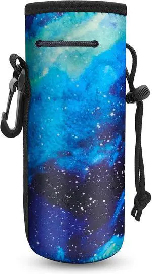 Water Bottle Carrier,Insulated Neoprene Water Gym Travel bottle Holder Bag Protector Sleeve Case Pouch Cover 0.6L or 0.75L, Great for Stainless Steel Bottles (Blue star) Water Bottle Carrier,Insulated Neoprene Water Gym Travel bottle Holder Bag Protector Sleeve Case Pouch Cover 0.6L or 0.75L, Great for Stainless Steel Bottles (Blue star)