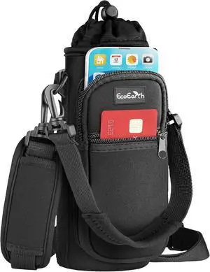 EcoEarth - Water Bottle Holder with Strap - Water Bottle Carrier Bag for Hiking - Crossbody Hydration Pouch with Phone Holder EcoEarth - Water Bottle Holder with Strap - Water Bottle Carrier Bag for Hiking - Crossbody Hydration Pouch with Phone Holder