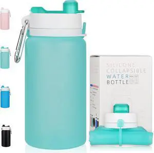 PLTCAT Collapsible Water Bottles, 19oz Foldable Silicone Travel Bottles | BPA-Free Silicone, Leak-Proof Lids, Dishwasher Safe, Carabiner Clips, Compact Roll-Up Design PLTCAT Collapsible Water Bottles, 19oz Foldable Silicone Travel Bottles | BPA-Free Silicone, Leak-Proof Lids, Dishwasher Safe, Carabiner Clips, Compact Roll-Up Design