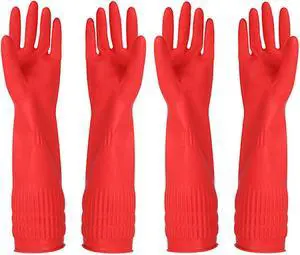 Rubber Cleaning Gloves Kitchen Dishwashing Glove 2-Pairs And Cleaning Cloth 2-Pack,Waterproof Reuseable.(Small) Rubber Cleaning Gloves Kitchen Dishwashing Glove 2-Pairs And Cleaning Cloth 2-Pack,Waterproof Reuseable.(Small)