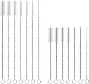 14 Pack Straw Cleaner Brush Set, 8 Inch and 12 Inch Multi-Size Flexible Nylon Cleaning Brushes, Rust-Proof Stainless Steel for Tumbler Cup, Sippy Cup, Water Bottle and Pipe 14 Pack Straw Cleaner Brush Set, 8 Inch and 12 Inch Multi-Size Flexible Nylon Cleaning Brushes, Rust-Proof Stainless Steel for Tumbler Cup, Sippy Cup, Water Bottle and Pipe
