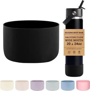 HEYSKAY Silicone Boot Base for Hydro Flask Wide Mouth 20-24oz Water Bottle | Anti-Slip Protective Boot Bottom for Hydroflask, Water Bottle Bottom Boot Accessories, with 2.9inch Diameter, BPA-Free HEYSKAY Silicone Boot Base for Hydro Flask Wide Mouth 20-24oz Water Bottle | Anti-Slip Protective Boot Bottom for Hydroflask, Water Bottle Bottom Boot Accessories, with 2.9inch Diameter, BPA-Free