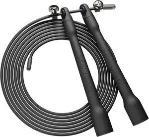 Ultra-Light Speed Rope Jump Rope with Black Ergonomic Handles,PVC Cable, Adjustable Length, for Cardio Training, CrossFit, Boxing Ultra-Light Speed Rope Jump Rope with Black Ergonomic Handles,PVC Cable, Adjustable Length, for Cardio Training, CrossFit, Boxing