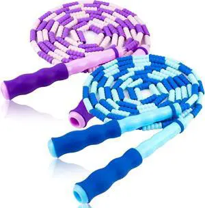 Jump Rope for Kids, Adjustable Jump Ropes for 4 5 6 7 8 10 12, Tangle Free | Jumping Rope Age 8-12, Segmented Soft Beaded Skipping Rope for Women Fitness Jump Rope for Kids, Adjustable Jump Ropes for 4 5 6 7 8 10 12, Tangle Free | Jumping Rope Age 8-12, Segmented Soft Beaded Skipping Rope for Women Fitness