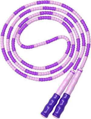 Leeboom Jump Rope, Adjustable Length Tangle-Free Segmented Soft Beaded Skipping Rope, Fitness Jump Rope for Kids, Man, and Women Weight Loss 9.2 Feet Leeboom Jump Rope, Adjustable Length Tangle-Free Segmented Soft Beaded Skipping Rope, Fitness Jump Rope for Kids, Man, and Women Weight Loss 9.2 Feet