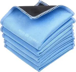 Eco-Fused Microfiber Cleaning Cloths - 5 Pack - Double-Sided Cleaning Cloths - Microfiber and Suede Cloth for Smartphones, LCD TV, Tablets, Laptop Screens, Camera Lenses and Delicate Surfaces Eco-Fused Microfiber Cleaning Cloths - 5 Pack - Double-Sided Cleaning Cloths - Microfiber and Suede Cloth for Smartphones, LCD TV, Tablets, Laptop Screens, Camera Lenses and Delicate Surfaces