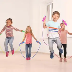Elcoho 6 Pack Colorful Jump Rope Set Adjustable Plastic Jump Ropes Skipping Rope Outdoor Jumping Ropes Great Party Favor Elcoho 6 Pack Colorful Jump Rope Set Adjustable Plastic Jump Ropes Skipping Rope Outdoor Jumping Ropes Great Party Favor
