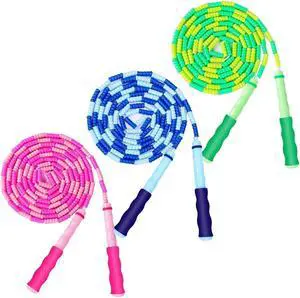 GRAWUN Jump Rope For Kids, Soft Beaded Jump Rope, Adjustable Length Tangle-Free Segmented Soft Beaded Skipping Ropefor Women, Men and Kids Keeping Fit, Workout and Weight Loss GRAWUN Jump Rope For Kids, Soft Beaded Jump Rope, Adjustable Length Tangle-Free Segmented Soft Beaded Skipping Ropefor Women, Men and Kids Keeping Fit, Workout and Weight Loss