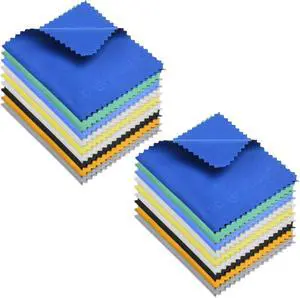 Eco-Fused Microfiber Cleaning Cloth - 5.5x3'' Microfiber Cloth - Pack of 18 Lens Cleaning Wipes - Cleaning Cloth for Glasses, Eyeglasses, Camera Lens & Phones Eco-Fused Microfiber Cleaning Cloth - 5.5x3'' Microfiber Cloth - Pack of 18 Lens Cleaning Wipes - Cleaning Cloth for Glasses, Eyeglasses, Camera Lens & Phones