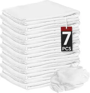 Nabob Wipers New Lint Free Cloth (7 Pack) - 100% Cotton Cleaning Rags Exact Cut - Premium White Rags for Cleaning House - White Rags for Dusting, Staining, Polishing, Painting 18"x18" Nabob Wipers New Lint Free Cloth (7 Pack) - 100% Cotton Cleaning Rags Exact Cut - Premium White Rags for Cleaning House - White Rags for Dusting, Staining, Polishing, Painting 18"x18"