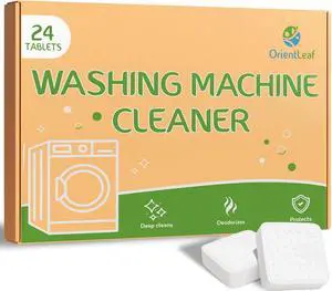 ORIENTLEAF Washing Machine Cleaner Tablets 24 Pack, Washer Machine Cleaner Tablets For HE Front Loader & Top Load Washer ORIENTLEAF Washing Machine Cleaner Tablets 24 Pack, Washer Machine Cleaner Tablets For HE Front Loader & Top Load Washer
