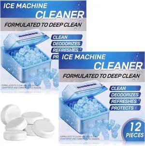 2 Pack 24 Pcs Ice Machine Cleaner Tablets Descaler, Clean Tablets for Ice Makers, Scale Remover for Countertop, Deep Cleaning, Remove Odor 2 Pack 24 Pcs Ice Machine Cleaner Tablets Descaler, Clean Tablets for Ice Makers, Scale Remover for Countertop, Deep Cleaning, Remove Odor
