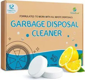 ORIENTLEAF Garbage Disposal Cleaner and Deodorizer Tablets 20g 1 Year Supply Sink Cleaner, Prevents Odors, Natural Kitchen Drain Cleaning Care 12 Pack ORIENTLEAF Garbage Disposal Cleaner and Deodorizer Tablets 20g 1 Year Supply Sink Cleaner, Prevents Odors, Natural Kitchen Drain Cleaning Care 12 Pack