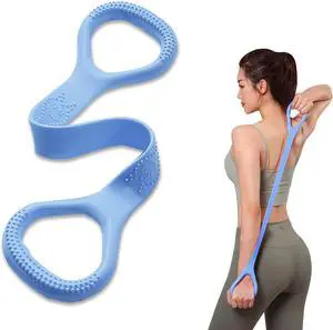 HUICHAI Figure 8 Fitness Resistance Band with Handles, Pure Barre Workout Chest Arm and Shoulder Stretch Bands Exercise Equipment, Blue HUICHAI Figure 8 Fitness Resistance Band with Handles, Pure Barre Workout Chest Arm and Shoulder Stretch Bands Exercise Equipment, Blue