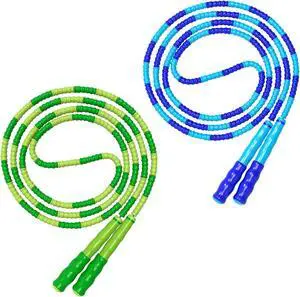 Leeboom Jump Rope, Adjustable Length Tangle-Free Segmented Soft Beaded Skipping Rope, Fitness Jump Rope for Kids, Man, and Women Weight Loss 9.2 Feet Leeboom Jump Rope, Adjustable Length Tangle-Free Segmented Soft Beaded Skipping Rope, Fitness Jump Rope for Kids, Man, and Women Weight Loss 9.2 Feet