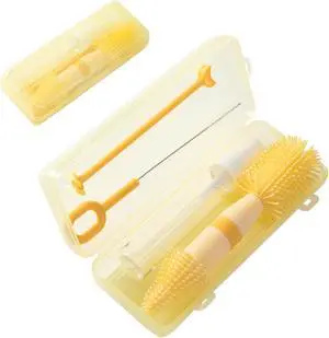 Small Silicone Baby Bottle Brush for Newborn Anti-Colic Baby Bottles | Portable Travel Bottle Cleaner Brush, Suit for Baby Bottles Less Than 8 OZ Small Silicone Baby Bottle Brush for Newborn Anti-Colic Baby Bottles | Portable Travel Bottle Cleaner Brush, Suit for Baby Bottles Less Than 8 OZ