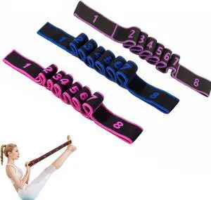 Fitness Resistance Band for Stretching and Yoga, Number Stretch Resistance Band with Clear Markings, 8-Section Elastic Training Bands for Full Body Stretching Shaping Fitness Resistance Band for Stretching and Yoga, Number Stretch Resistance Band with Clear Markings, 8-Section Elastic Training Bands for Full Body Stretching Shaping