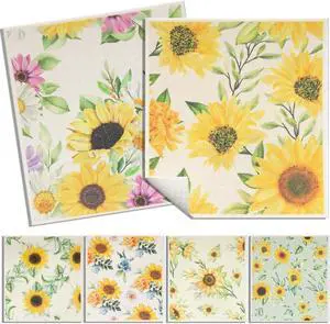 6 - Pack Swedish Kitchen Dish Cloths - Reusable Paper Towels for Counters & Dishes - Eco Friendly Cellulose Sponge Cloth (Sunflower) 6 - Pack Swedish Kitchen Dish Cloths - Reusable Paper Towels for Counters & Dishes - Eco Friendly Cellulose Sponge Cloth (Sunflower)