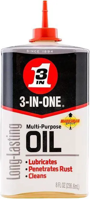 3-IN-ONE Multi-Purpose Oil, 8 OZ | Great on Wheels, Casters, Sliding Doors, Chains, Tools, Squeeze Bottle Control, Lubricate, Penetrate Rust, Clean & Protect 3-IN-ONE Multi-Purpose Oil, 8 OZ | Great on Wheels, Casters, Sliding Doors, Chains, Tools, Squeeze Bottle Control, Lubricate, Penetrate Rust, Clean & Protect