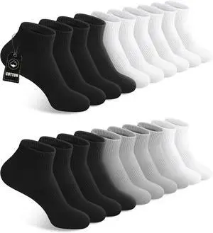 YSense 10 Pairs Womens Ankle Socks Cotton Quarter Socks Women Men | Soft Breathable, Moisture-Wicking, Arch Support, Toe Seamles, Mini Crew Socks, Casual Athletic Gym Workout YSense 10 Pairs Womens Ankle Socks Cotton Quarter Socks Women Men | Soft Breathable, Moisture-Wicking, Arch Support, Toe Seamles, Mini Crew Socks, Casual Athletic Gym Workout