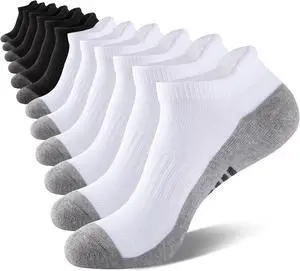 eallco Mens Ankle Socks Low Cut Athletic Cushioned Running Tab Socks 6 Pack eallco Mens Ankle Socks Low Cut Athletic Cushioned Running Tab Socks 6 Pack